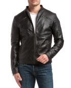 Zwarte leren jas van Clifford