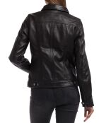 Veste en Cuir Idaline noire