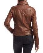 Veste en Cuir Idaline cognac