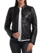 Veste en Cuir Ivette noire