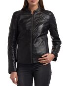 Veste en Cuir Ivette noire