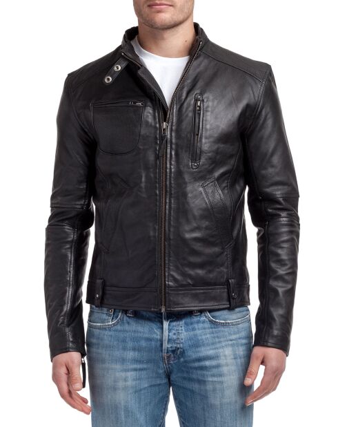 Veste en Cuir Jacky noire