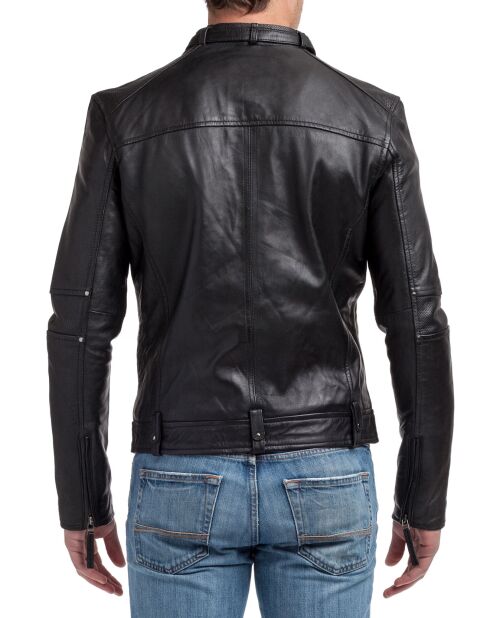 Veste en Cuir Jacky noire