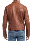 Veste en Cuir Jacky  cognac