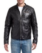 Blouson en Cuir Manuel noir