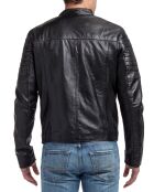 Blouson en Cuir Manuel noir