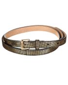 Ceinture fine en Cuir doré/noir