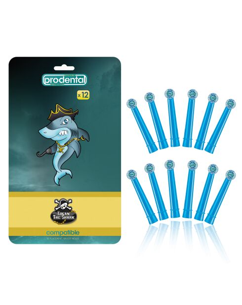 12 Brossettes compatibles Oral B Kids Technology Logan Boy