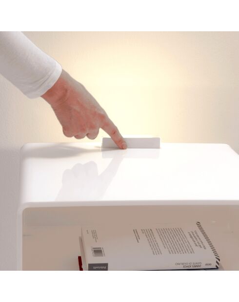 Table basse/chevet LED Lyn fumé transparent - 40x33x49 cm