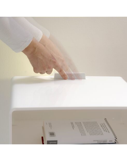 Table basse/chevet LED Lyn fumé transparent - 40x33x49 cm