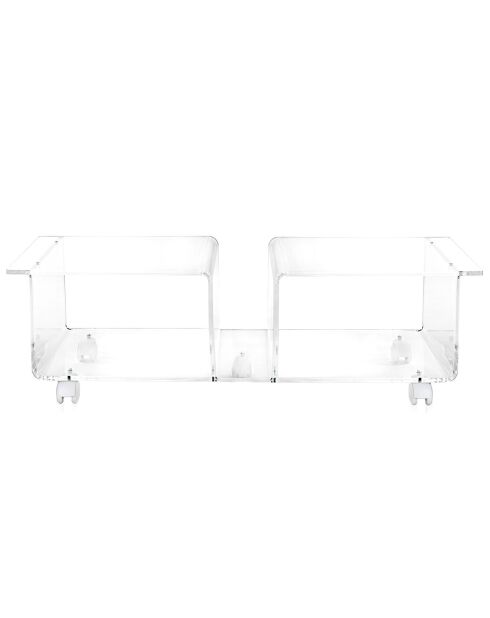 Meuble TV Nina transparent - 110x33x33 cm