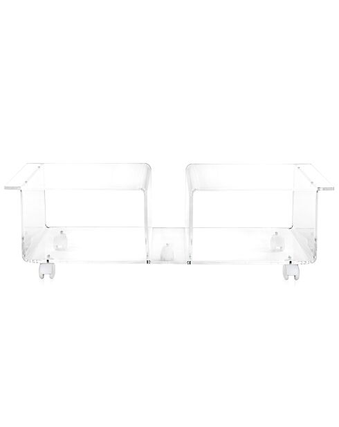 Meuble TV Nina transparent - 110x33x33 cm
