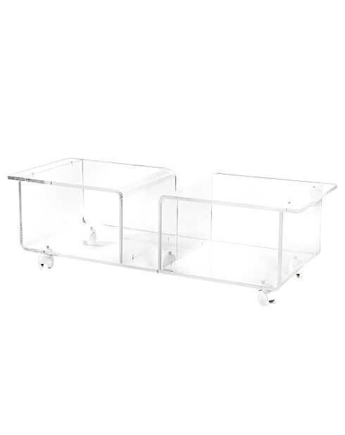 Meuble TV Nina transparent - 110x33x33 cm