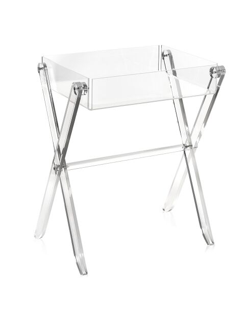 Ensemble plateau repas Gaston transparent - 47x35x58 cm