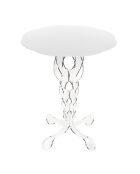 Table Arabesque blanche - D.50xH.60 cm