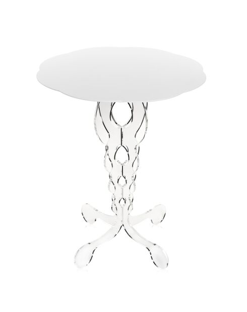 Table Arabesque blanche - D.50xH.60 cm