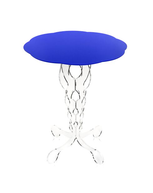 Table Arabesque bleue - D.50xH.60 cm
