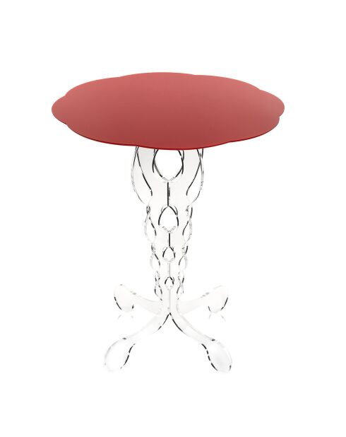 Table Arabesque rouge - D.50xH.60 cm