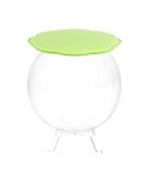 Table basse Bollina vert/transparent - D.40xH.45 cm