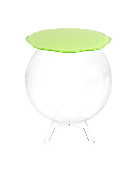 Table basse Bollina vert/transparent - D.40xH.45 cm
