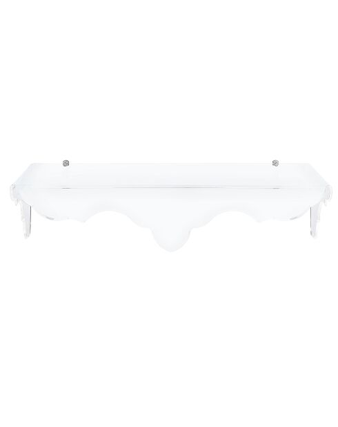 Etagère murale Bienvenue blanche - 104x34x27 cm