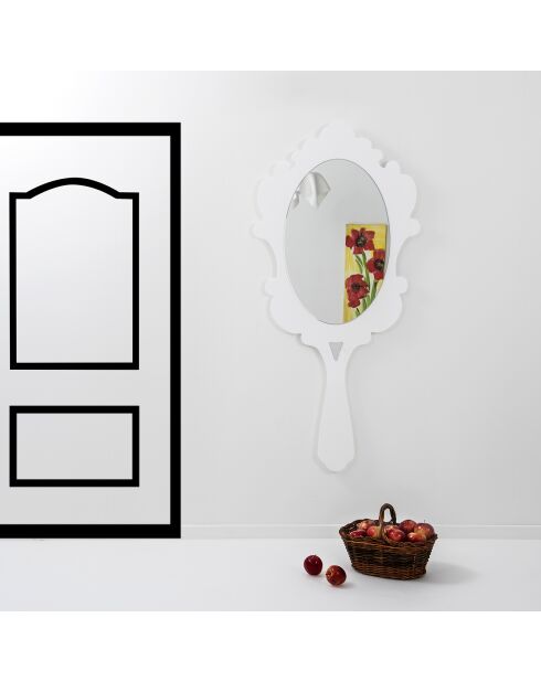 Miroir mural Coty blanc - 71x71 cm