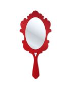 Miroir mural Coty rouge - 71x71 cm