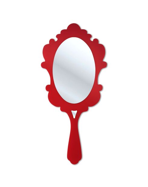 Miroir mural Coty rouge - 71x71 cm
