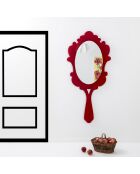 Miroir mural Coty rouge - 71x71 cm