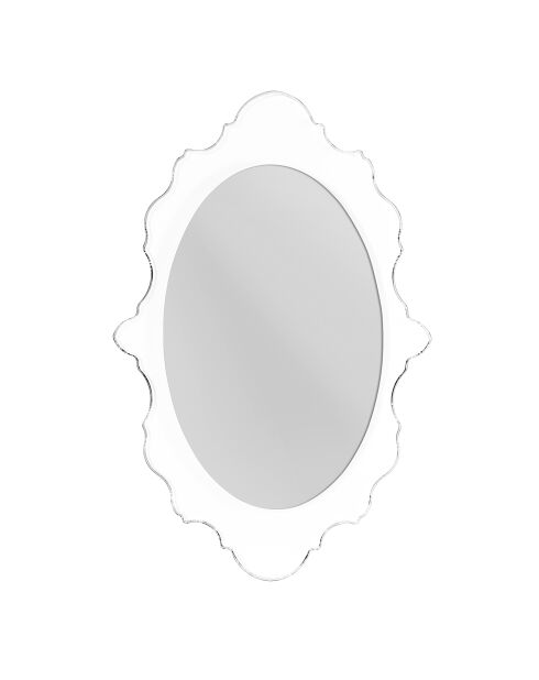 Miroir mural Bienvenue blanc - 64x100 cm