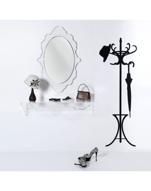 Miroir mural Bienvenue transparent - 64x100 cm