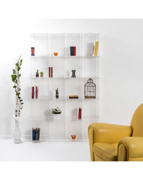 Bibliothèque Atmosphère transparente - 131x30x202 cm
