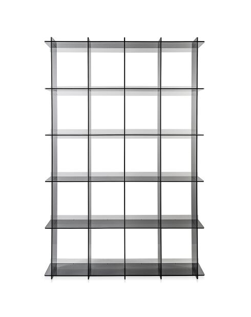 Bibliothèque Atmosphère fumé transparent - 131x30x202 cm