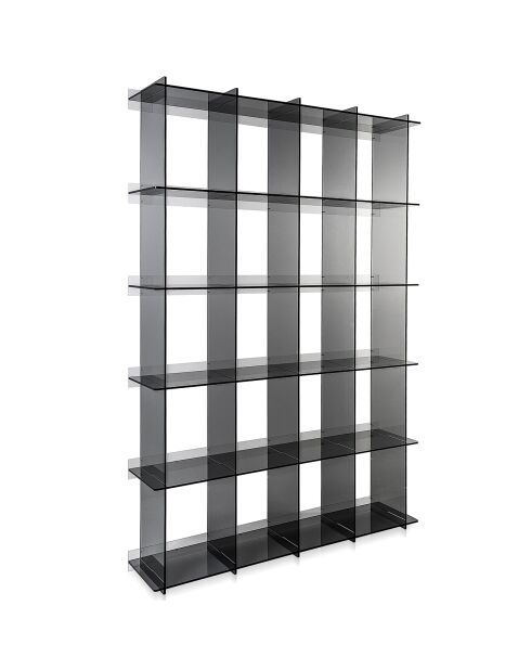 Bibliothèque Atmosphère fumé transparent - 131x30x202 cm