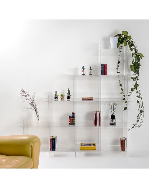 Bibliothèque Atmosphère transparente - 180x30x180 cm