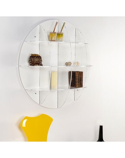 Bibliothèque murale Joe blanc - D.100 cm