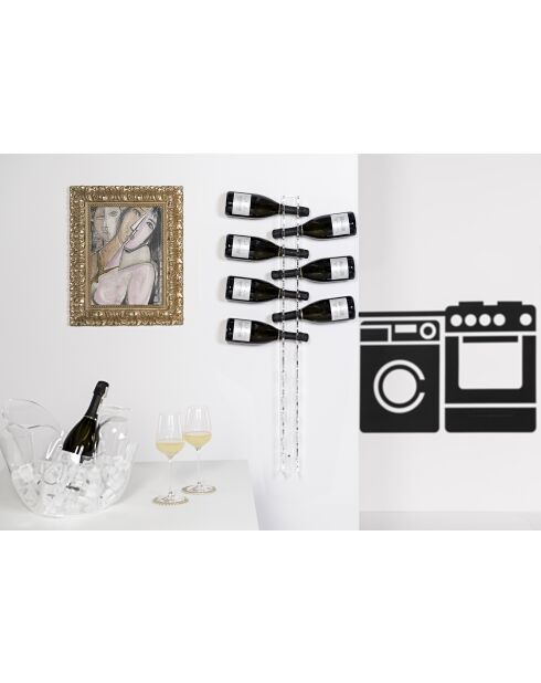 Porte-bouteilles mural Bibenda transparent - 13 bouteilles