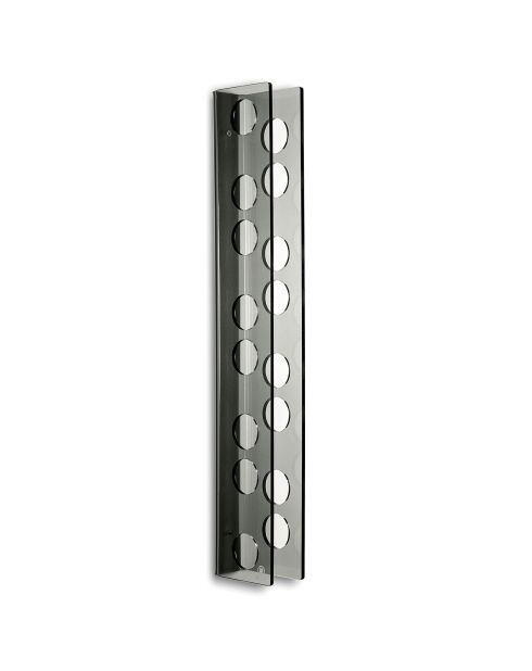 Bibenda gerookte transparante wandflessenhouder - 8 flessen