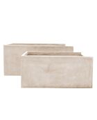 2 vasi classici levigati - 100x47x47,5/80x37x37,5 cm