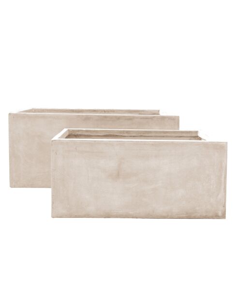 2 vasi classici levigati - 100x47x47,5/80x37x37,5 cm