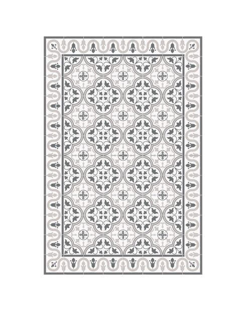 Tapis vinyle Leire gris - 50x140 cm