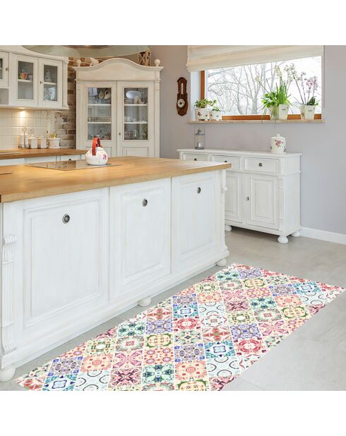 Tapis vinyle Mosaïque abstraite multicolore - 50x140 cm