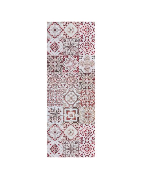 Tapis vinyle Oporto rouge - 50x140 cm
