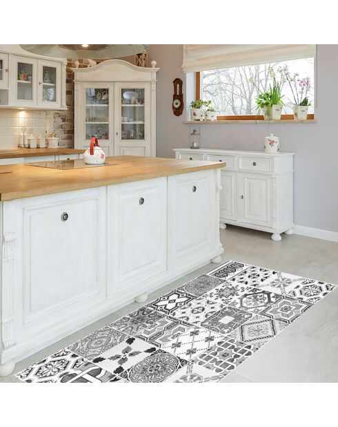 Grauer Gala-Vinylteppich - 50x140 cm