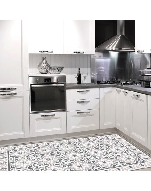 Tapis vinyle Leire gris - 66x150 cm