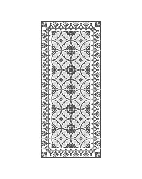 Tapis vinyle Liceo gris - 66x150 cm