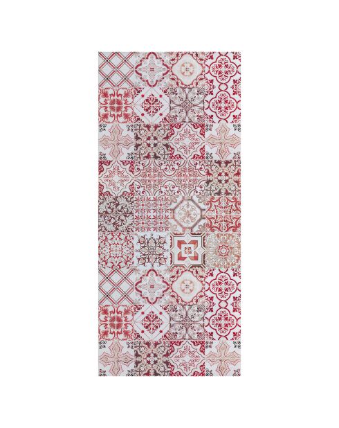 Tapis vinyle Oporto rouge - 66x150 cm