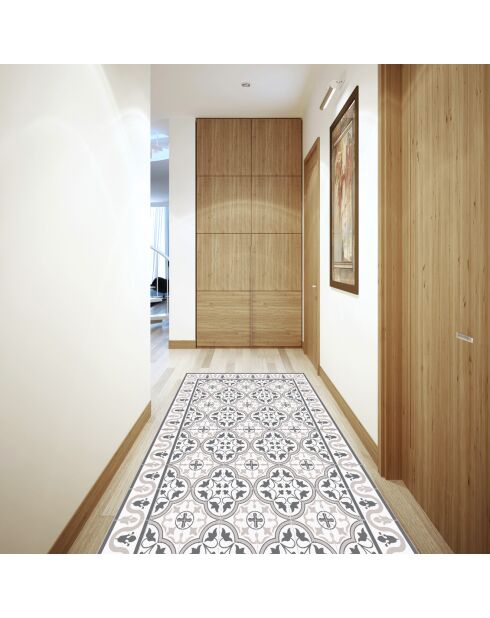 Tapis vinyle Leire gris - 66x250 cm