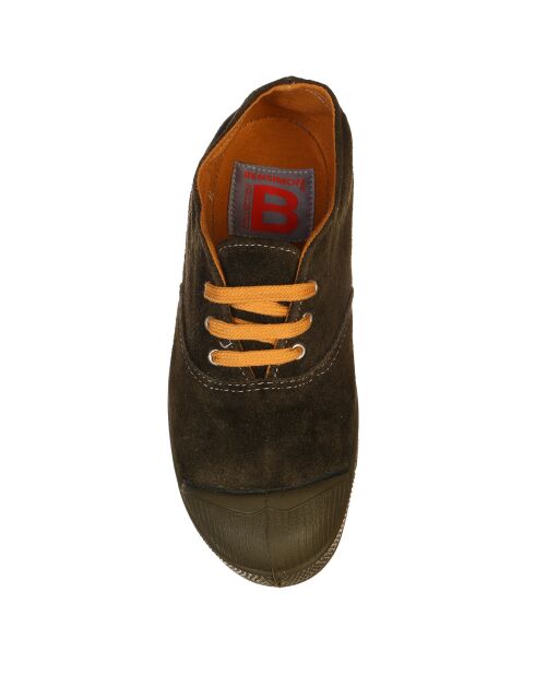 Khakifarbenes Samtleder-Tennis