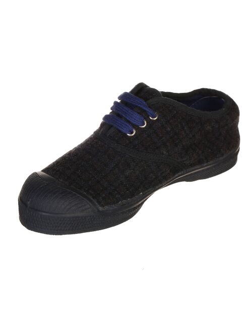 Cordones de tenis Katherine a cuadros azul marino y azul